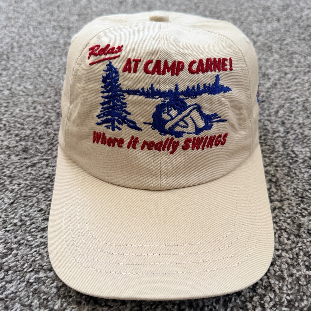 Carne Bollente Cap Swingers Relax at Camp Carne! Off-White Cotton Hat Urban